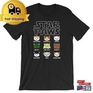 Star Paws Cat Wars Funny Kitten Space Parody T-Shirt
